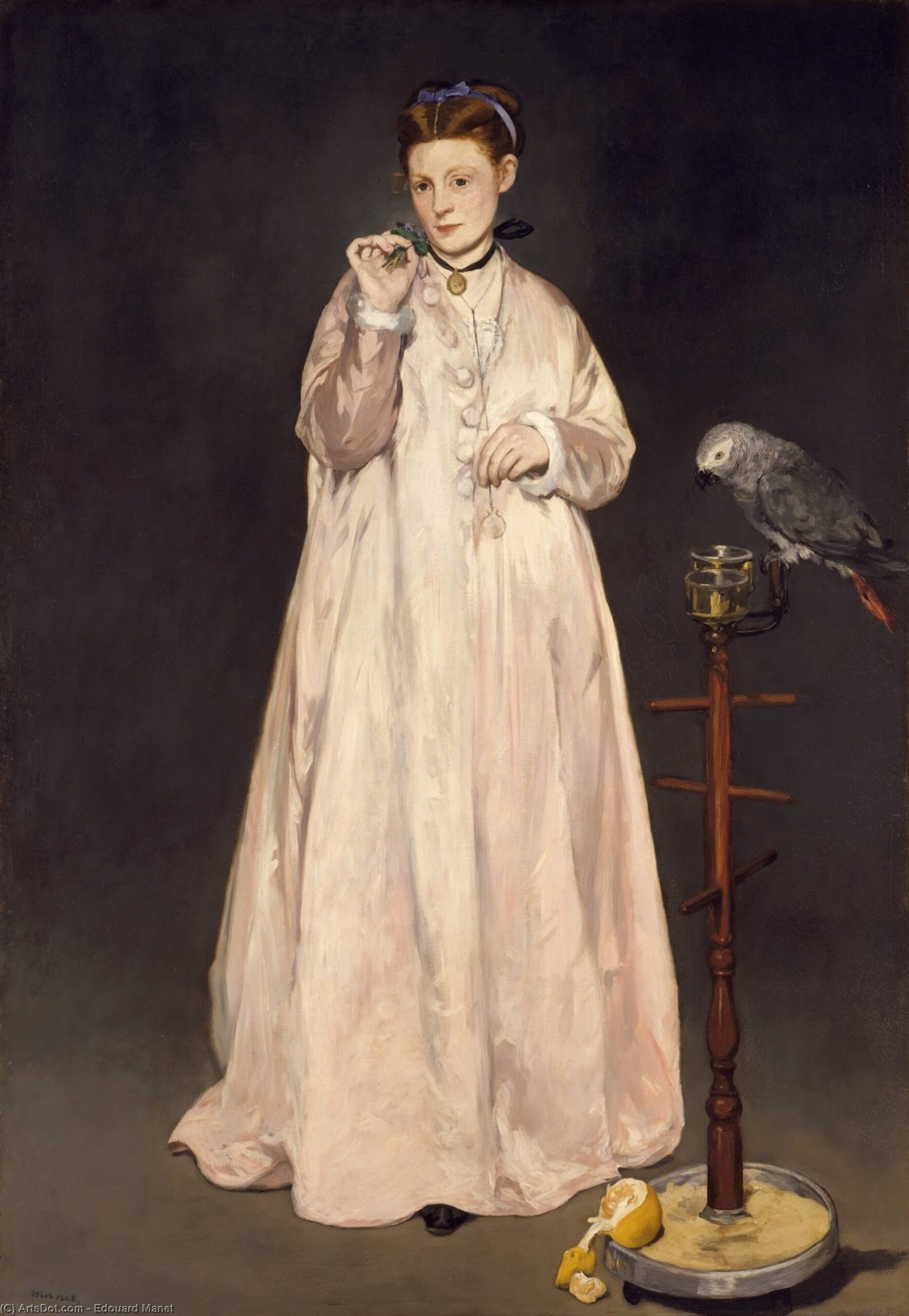 Édouard Manet, Joven dama en 1866 (Dama con loro). Metropolitan Museum of Art, Nueva York.