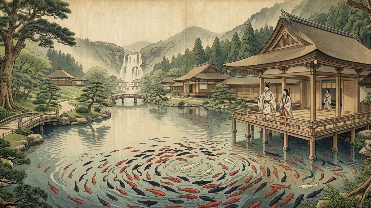 Kukurinomiya: el estanque de carpas del Nihon Shoki