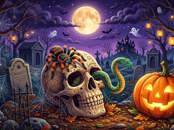 Halloween arañas y serpientes